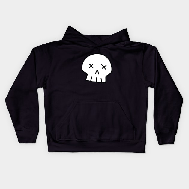 Cute skull (dead 💀) Kids Hoodie by StrayCat